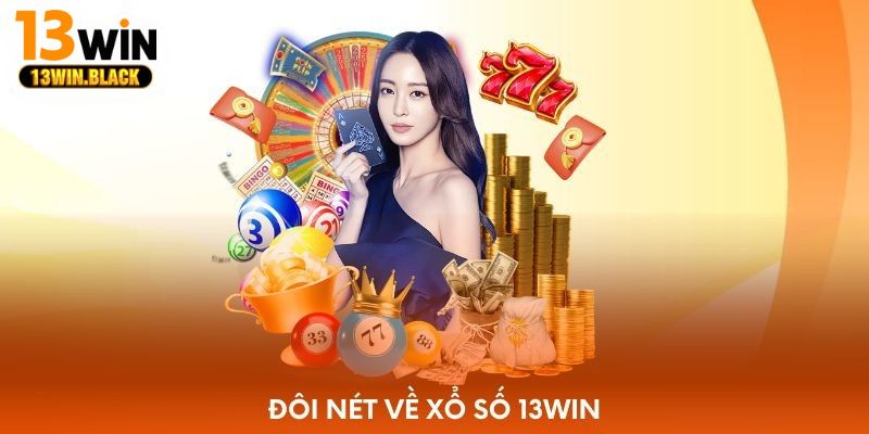Giao diện chơi xổ số 13win với các hình thức lô, đề, xiên