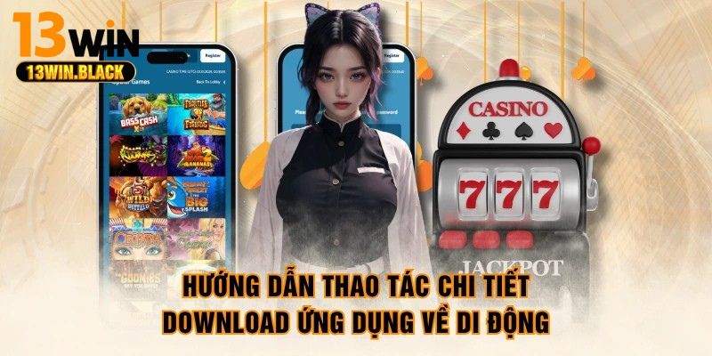Giao diện ứng dụng 13win trên điện thoại sau khi cài đặt thành công"