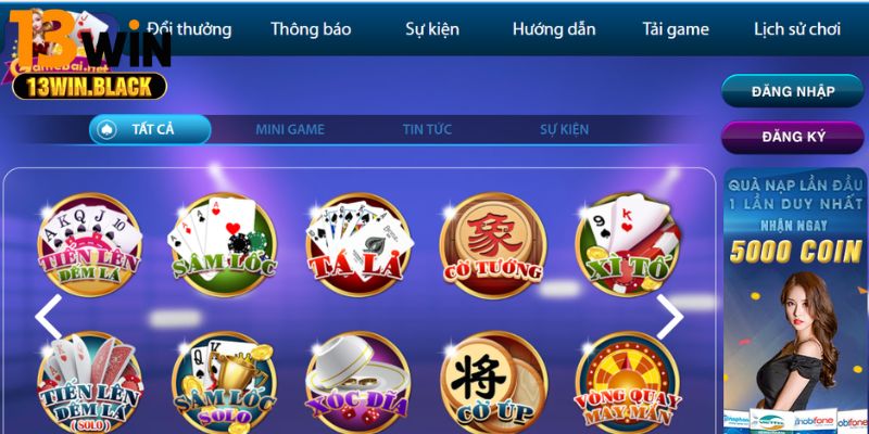 Game bài đổi thưởng uy tín trên nền tảng 13win